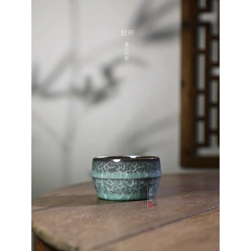 Знаменитая Высококачественная чайная чашка Lan Zongmin Longquan Celadon ручной работы, чашка Master, чайный сервиз с льдом из черных шин, китайская одинарная чашка
Знаменитая Высококачественная чайная чашка Lan Zongmin Longquan Celadon ручной работы, чашка Master, чайный сервиз с льдом из черных шин, китайская одинарная чашка