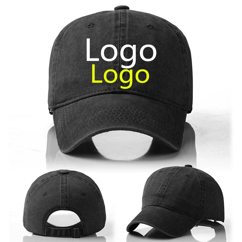 

DIY Free logo embroidery baseball cap Custom dad hat for women Soft breathable sports snapback hip hop trucker hats gorros