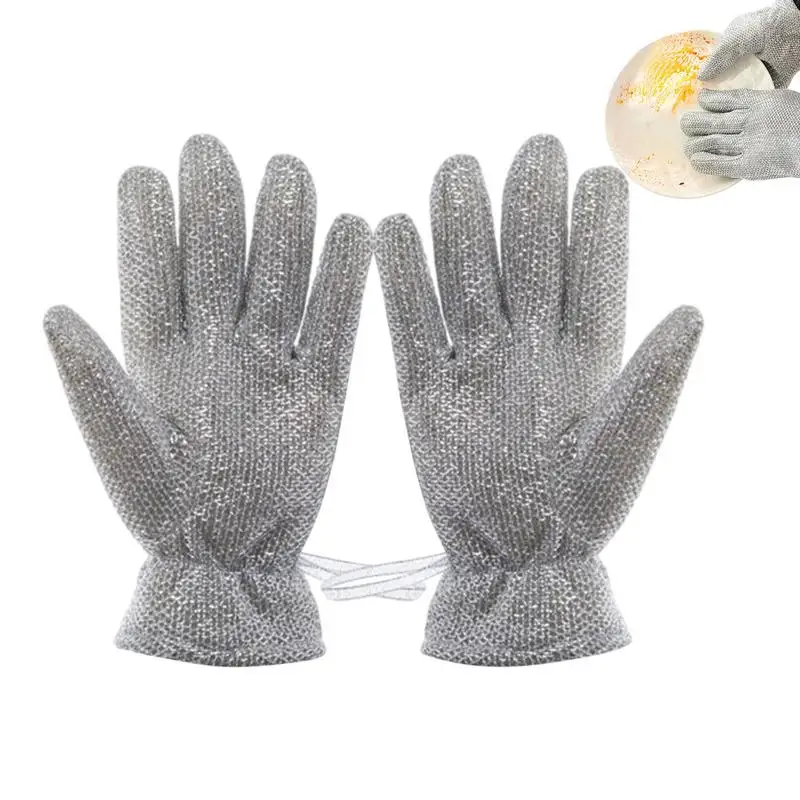 Dish Scrubber Gloves Thickened Durable Household Cleaning Gloves Reusable Dishwashing Cleaning Gloves for Kitchen Pots Sinks Pan
Dish Scrubber Gloves Thickened Durable Household Cleaning Gloves Reusable Dishwashing Cleaning Gloves for Kitchen Pots Sinks Pan