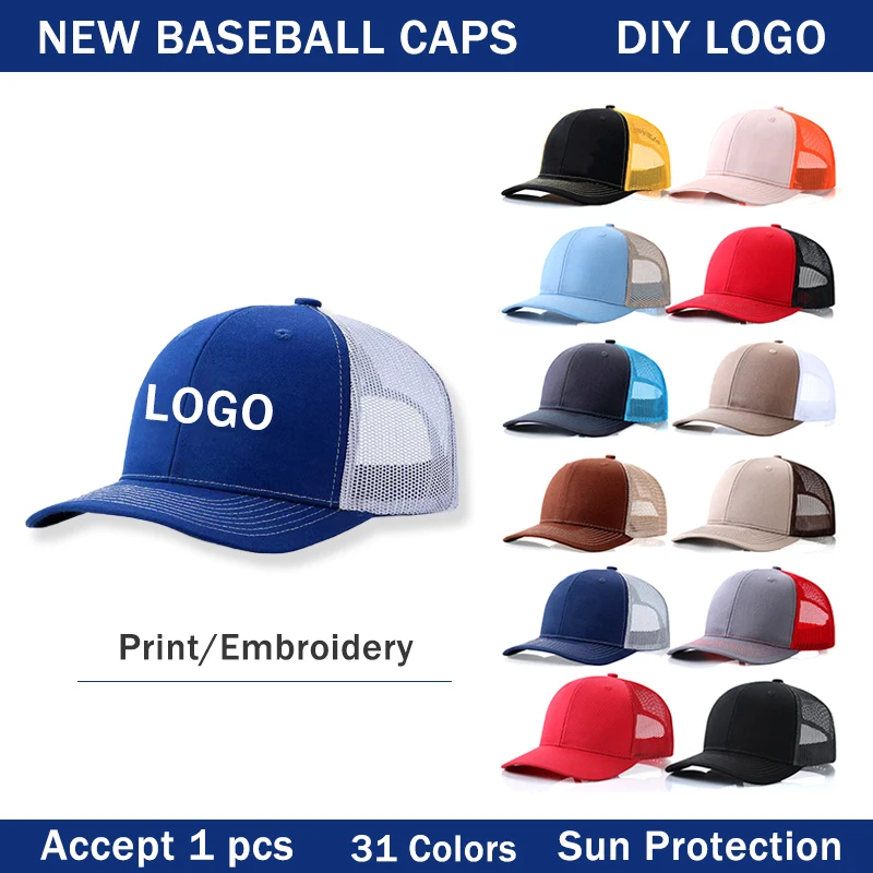 2023 New Splicing Sunshade Baseball Caps for Men and Women Summer Mesh Breathable Advertising Hat Custom Logo Snapback Truck Hat
2023 New Splicing Sunshade Baseball Caps for Men and Women Summer Mesh Breathable Advertising Hat Custom Logo Snapback Truck Hat