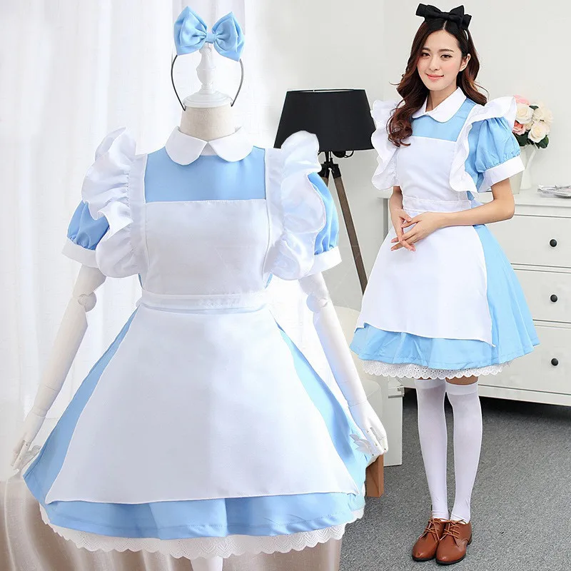 Anime Alice in Wonderland Costume Lolita Dress Maid Cosplay Fantasia Carnival Halloween Costumes for Women New Cos Set Party Use
Anime Alice in Wonderland Costume Lolita Dress Maid Cosplay Fantasia Carnival Halloween Costumes for Women New Cos Set Party Use