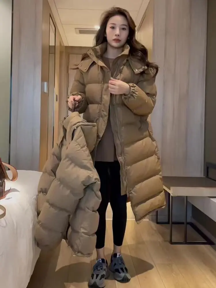New Down Cotton Coat Hooded Thickened Short Medium Length Loose Versatile Couple Bread Gowns Ins Fashion
New Down Cotton Coat Hooded Thickened Short Medium Length Loose Versatile Couple Bread Gowns Ins Fashion