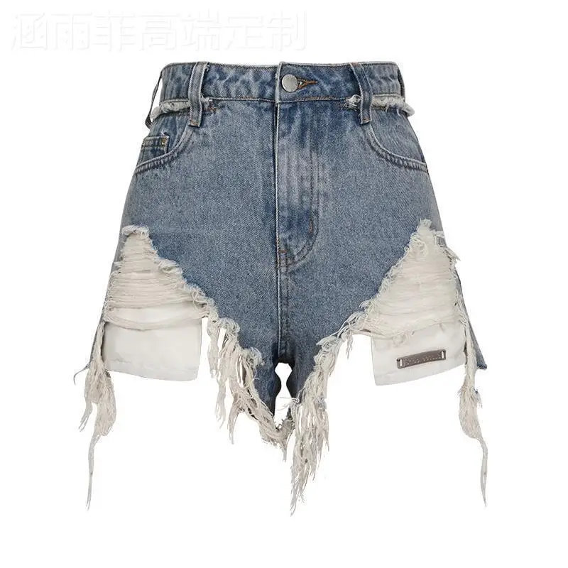 New Fashion High-quality Niche Design Sense High-quality La'm Sexy Old Ripped High Waist Hollow Fake Two-piece Jeans Shorts
New Fashion High-quality Niche Design Sense High-quality La'm Sexy Old Ripped High Waist Hollow Fake Two-piece Jeans Shorts