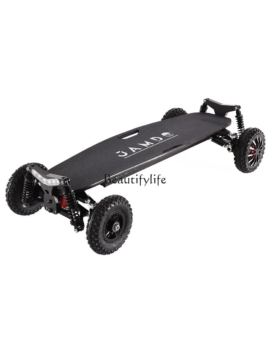 

All Terrain off-Road Electric Skateboard Four-Wheel Suspension Shock Absorber Remote Control Scooter