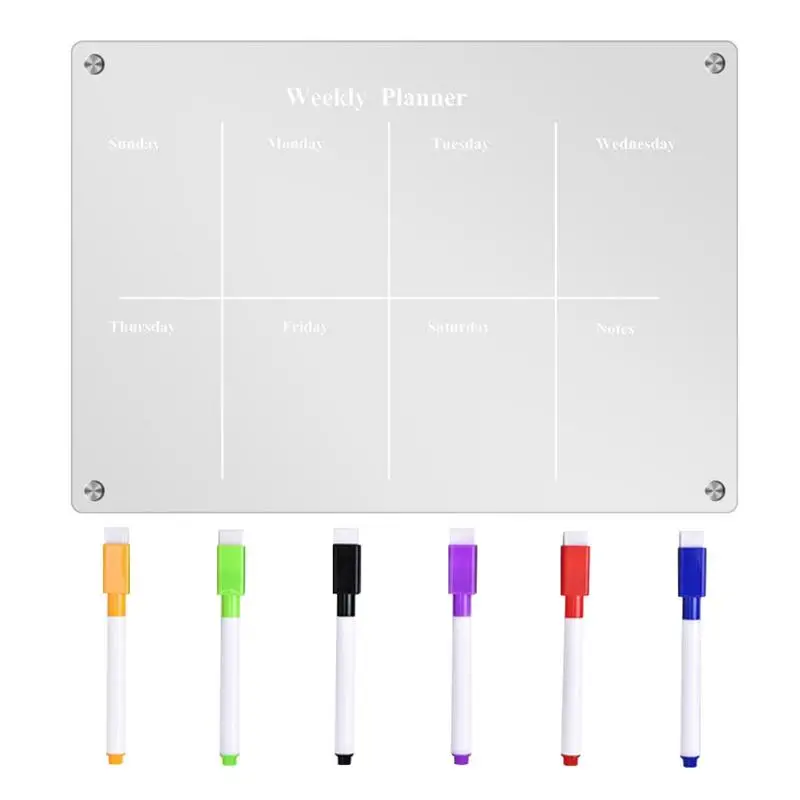 Acrylic Magnetic Dry Erase Board Portable Transparent Acrylic Fridge Message Board High quality Clear Magnetic Calendar
Acrylic Magnetic Dry Erase Board Portable Transparent Acrylic Fridge Message Board High quality Clear Magnetic Calendar