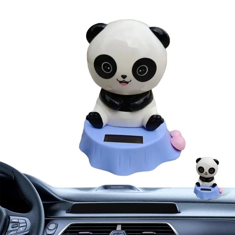 

Car Dashboard Decorations Cute Dancing Panda Doll Figure Solar Powered Car Dashboard Dancing Doll Shaking Head Toy Swinging Car