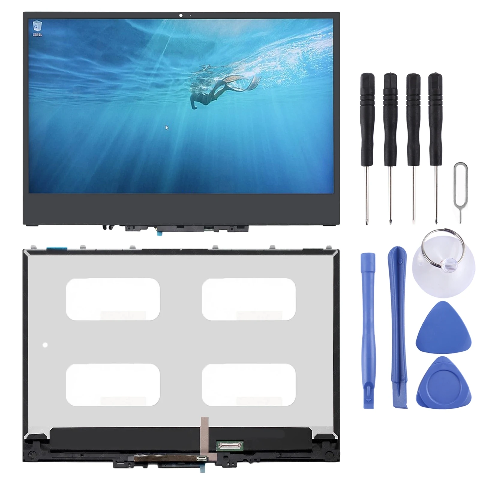 

1920 x 1080 FHD 30 Pin OEM LCD Screen for Lenovo Yoga 720-13 720-13IKB 5D10K81089 Digitizer Full Assembly with Frame