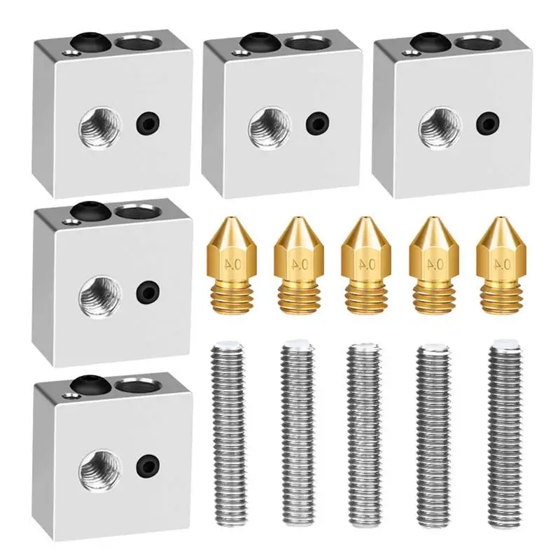 3D Printer Tool Kit Hardened Steel And Brass MK8 Extruder Nozzles Wear Resistant MK7/8 Heated Aluminum Block For All 1.75mm PLA
3D Printer Tool Kit Hardened Steel And Brass MK8 Extruder Nozzles Wear Resistant MK7/8 Heated Aluminum Block For All 1.75mm PLA
