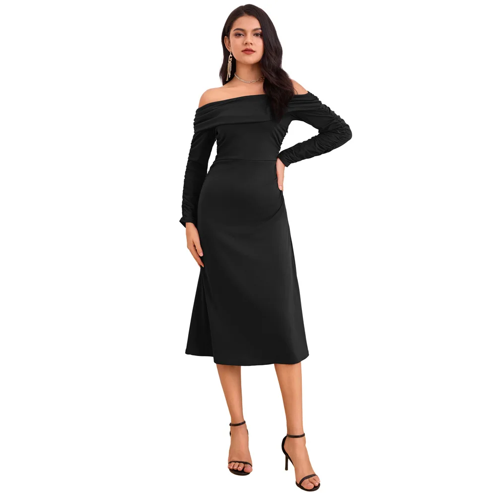 GK Women Dress Off Shoulder Party Wedding Guest Long Sleeve Hips-Wrapped Midi Dress Temperament High Waist fashion Dresses
GK Women Dress Off Shoulder Party Wedding Guest Long Sleeve Hips-Wrapped Midi Dress Temperament High Waist fashion Dresses