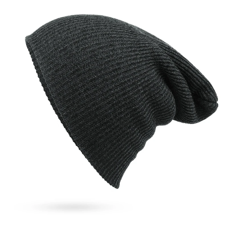 

Fashion Beanies for Men Solid Woolen Thickened Knit Cap Warm Hat Man Beanie Winter Hats Casual hip hop Cap Unisex Skull Caps