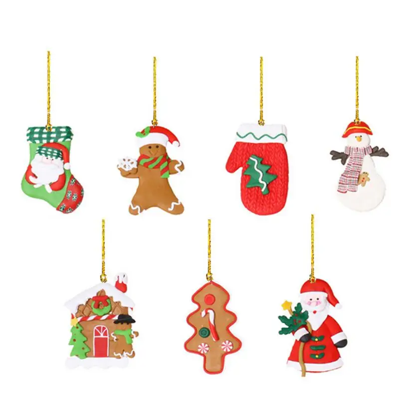 

Christmas Tree Ornaments Snowman Pendant 7PCS Party Favors Christmas Theme Decorations For Christmas Tree Wall Door Living Room