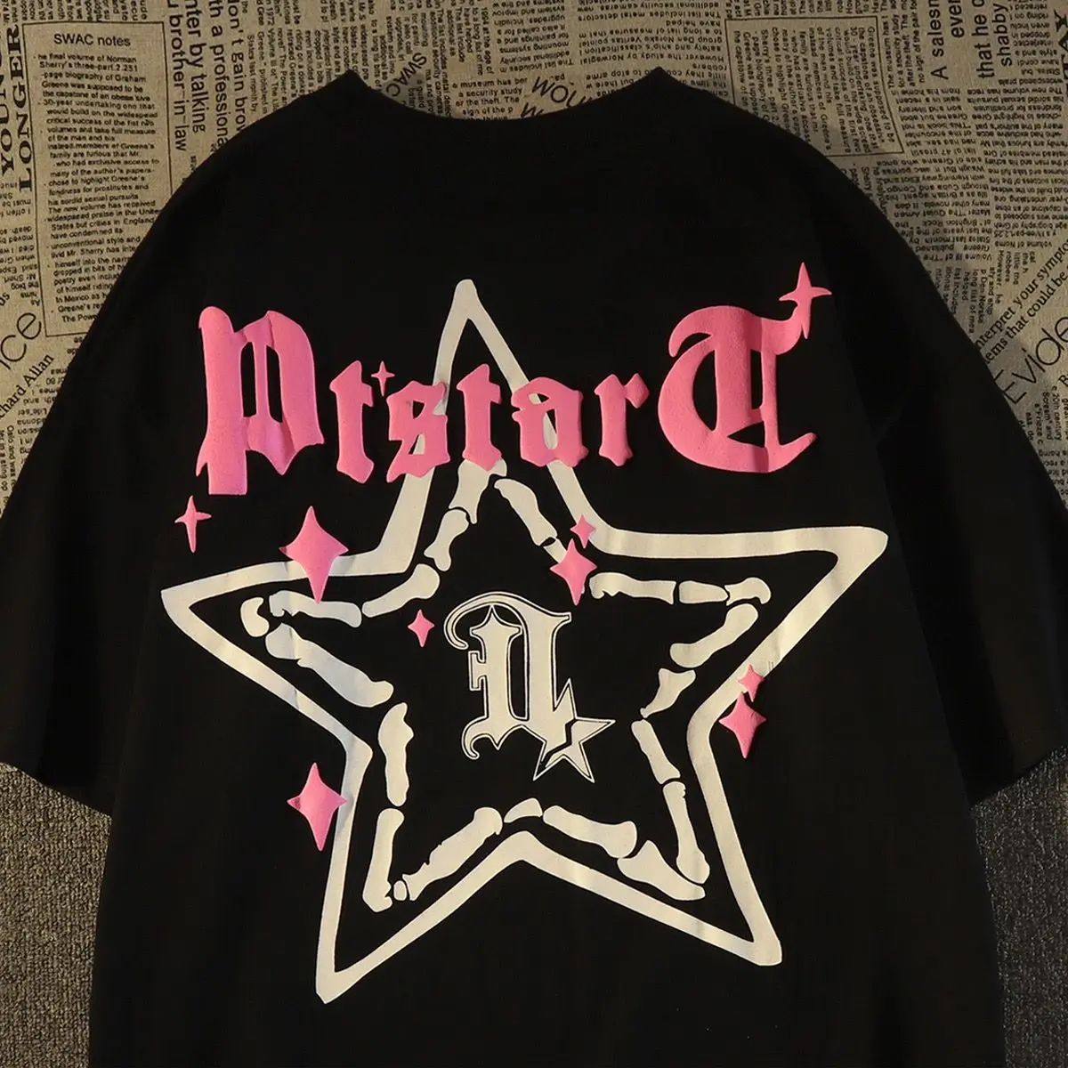 Pure cotton American retro high street star short-sleeved T-shirt for men and women ins street fashion brand hiphop heavy tops
Pure cotton American retro high street star short-sleeved T-shirt for men and women ins street fashion brand hiphop heavy tops