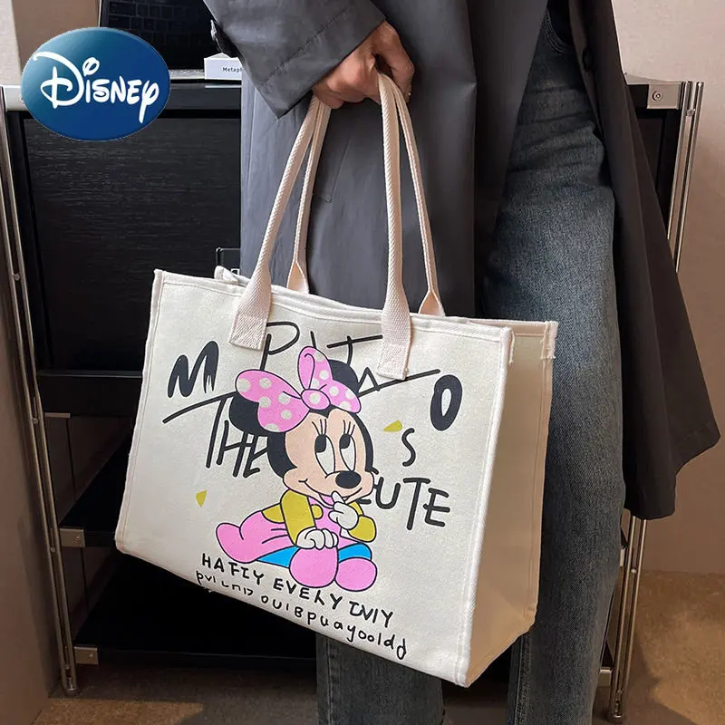 Disney Student Shoulder Bag for Girls Women Luxury Designer Mickey Minnie Handbags Large Capacity Canvas Tote Bag with Zipper
Disney Student Shoulder Bag for Girls Women Luxury Designer Mickey Minnie Handbags Large Capacity Canvas Tote Bag with Zipper