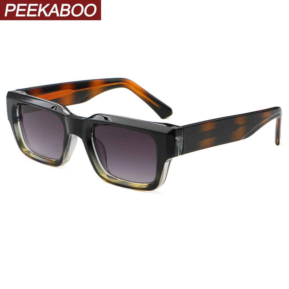 

Peekaboo square frame sunglasses for men CP acetate retro sun glasses for women uv400 high quality male 2024 grey green unisex