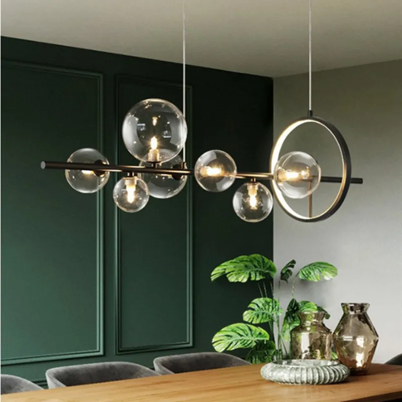 Artpad Black LED Chandelier Light Bubble Nordic Lights Pendant Led Lighting for Dining Room Hanging lights Fixture with G9 Bulb
Artpad Black LED Chandelier Light Bubble Nordic Lights Pendant Led Lighting for Dining Room Hanging lights Fixture with G9 Bulb