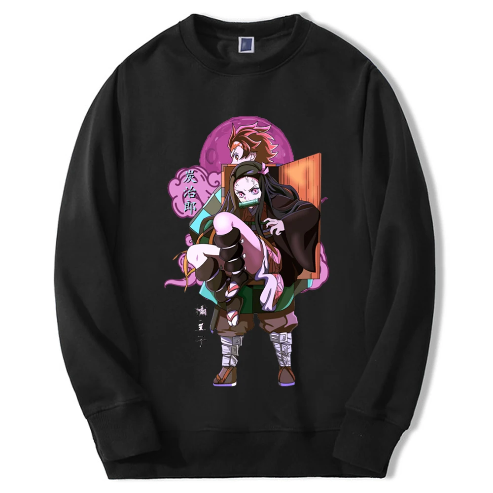 

Demon Slayer Hot Japan Anime Hoodies Mens Nezuko Manga Graphic Crewneck Sweatshirt Fashion Long Sleeve Hoody Sportswear