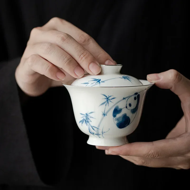 Hand Painted Panda Gaiwan Set For Tea Porcelain Bamboo Tureen With Lid Teaware Kung Fu Tea Set Chinese Cup Tea Bowls Chawan
Hand Painted Panda Gaiwan Set For Tea Porcelain Bamboo Tureen With Lid Teaware Kung Fu Tea Set Chinese Cup Tea Bowls Chawan