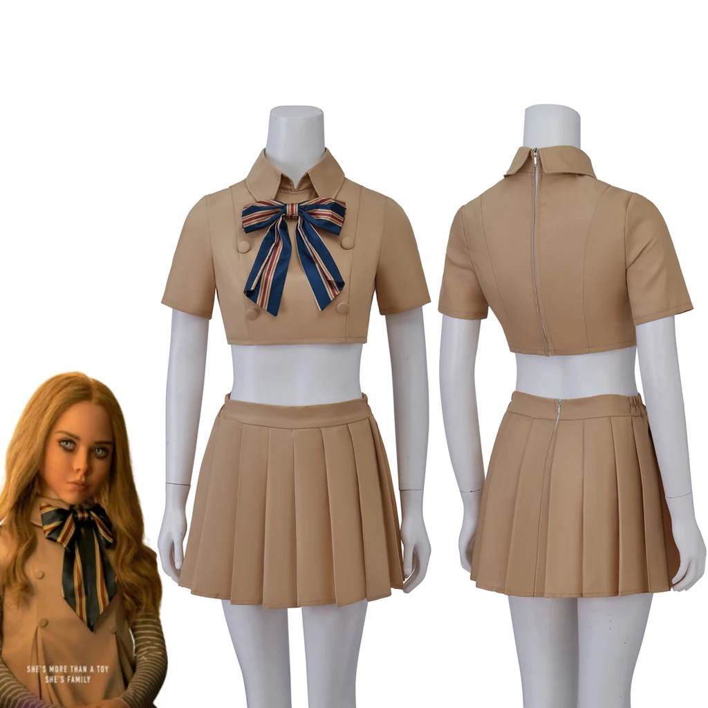 M3gan Cosplay Costume Megan Crop Top Skirts Ai Doll Robots JK Uniform Set Horrible Movie M3gan Halloween Party Cosplay Outfit
M3gan Cosplay Costume Megan Crop Top Skirts Ai Doll Robots JK Uniform Set Horrible Movie M3gan Halloween Party Cosplay Outfit