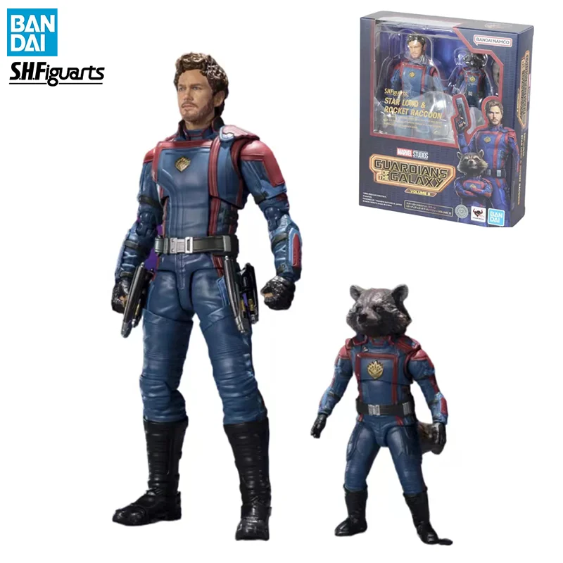 

100% Original Bandai S.H.Figuarts SHF Star Lord Rocket Raccoon Guardians Of The Galaxy VOLUME 3 In Stock Anime Figures Model