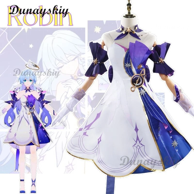 

Robin Anime Game Honkai: Star Rail Cosplay Costume Clothes Uniform Cosplay Penacony Singer Music Festival Woman Halloween Party