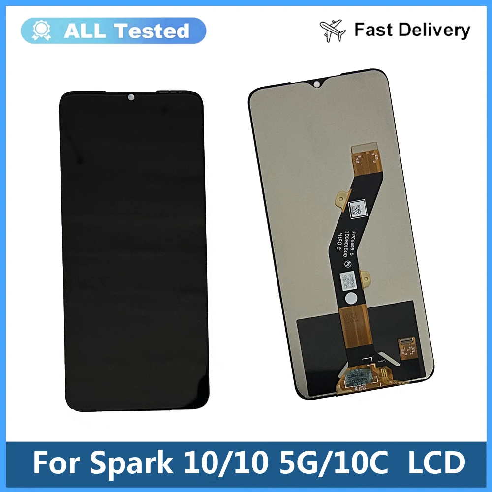 

6.6" Tested For Tecno Spark 10 5G KI8 LCD Display Touch Digitizer Spark 10 KI5q LCD Screen Spark 10C KI5k KI5m LCD Repair Parts