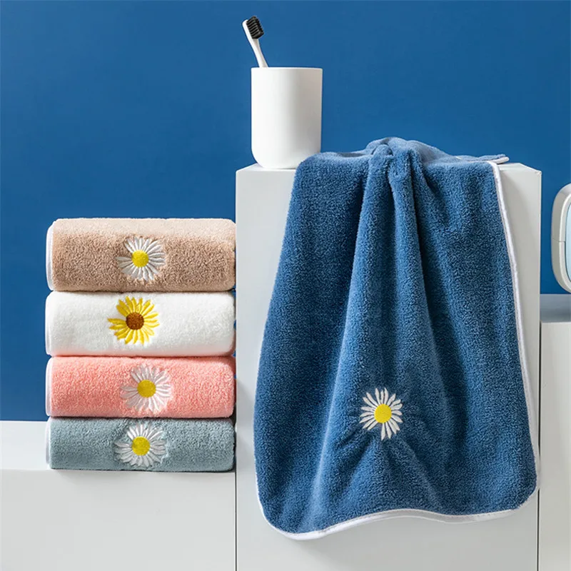 34x74cm Soft Coral Fleece Daisy Flower Embroidery Absorbent Quick Dry Hand Towel Bathroom Wash Face Cloth
34x74cm Soft Coral Fleece Daisy Flower Embroidery Absorbent Quick Dry Hand Towel Bathroom Wash Face Cloth