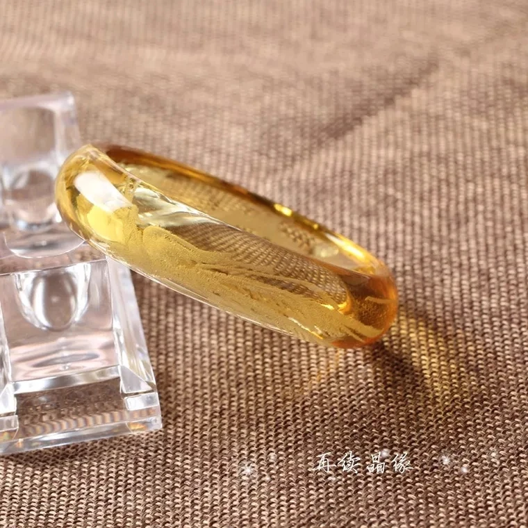 

Natural Yellow Citrine Quartz Crystal Carved Dragon Phoenix Women Bangle 54-64mm Bangle AAAA Women's jewelry gift Bracelet