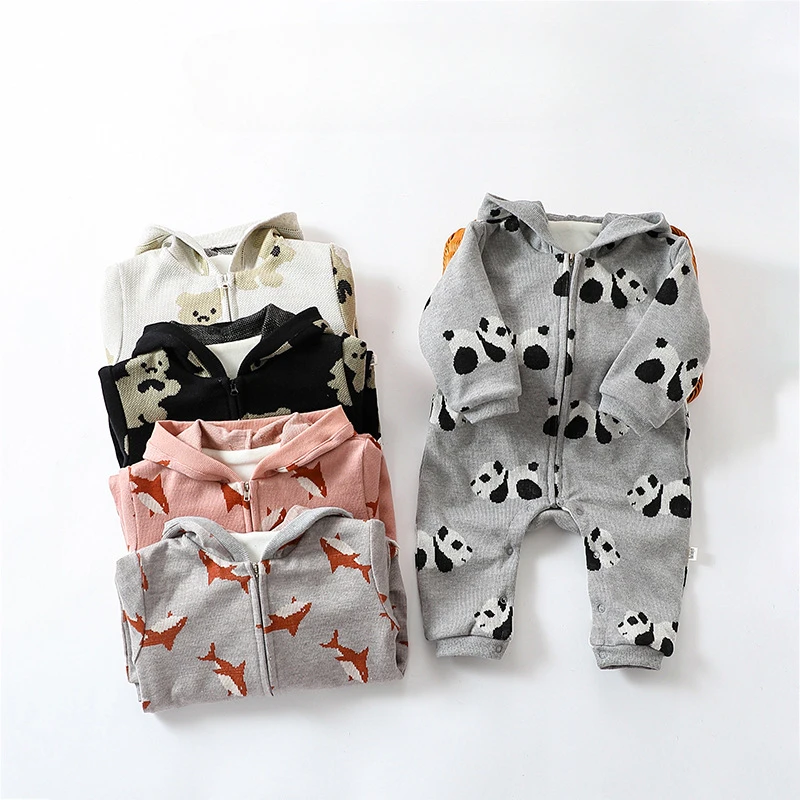 Autumn/Winter Baby Outerwear Plush Thick Knit Romper Warm Thickened Jumpsuit Baby Cartoon Print Bodysuit Toddler Cotton Jacket
Autumn/Winter Baby Outerwear Plush Thick Knit Romper Warm Thickened Jumpsuit Baby Cartoon Print Bodysuit Toddler Cotton Jacket