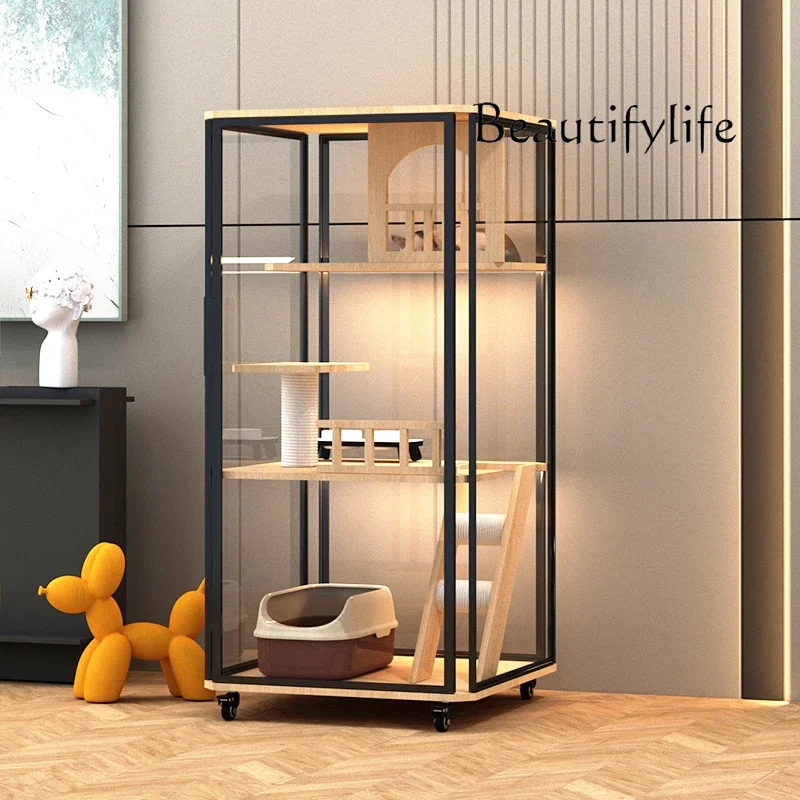 Панорамный стеклянный шкаф для кошки виллы из массива дерева роскошный дом для кошки полностью прозрачный балкон
Панорамный стеклянный шкаф для кошки виллы из массива дерева роскошный дом для кошки полностью прозрачный балкон