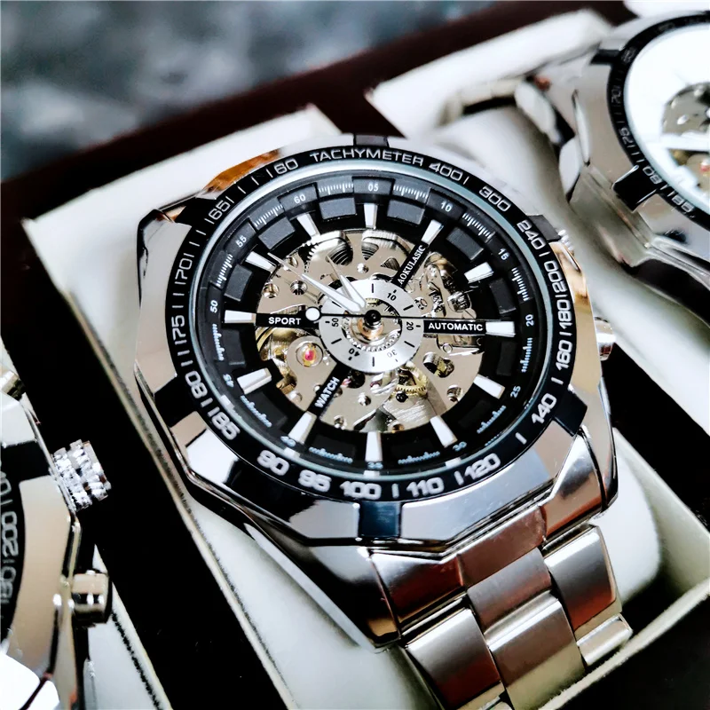 AOKULASIC Top Brand Mens Watches Mechanical Hollow Fashion Waterproof Automatic Watch Men Full Steel Relogios Masculinos
AOKULASIC Top Brand Mens Watches Mechanical Hollow Fashion Waterproof Automatic Watch Men Full Steel Relogios Masculinos