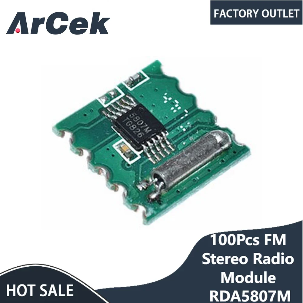 100PCS FM Stereo Radio Module RDA5807M Wireless Module Profor DC 2.7-3.6V for Arduino RRD-102V2.0
100PCS FM Stereo Radio Module RDA5807M Wireless Module Profor DC 2.7-3.6V for Arduino RRD-102V2.0