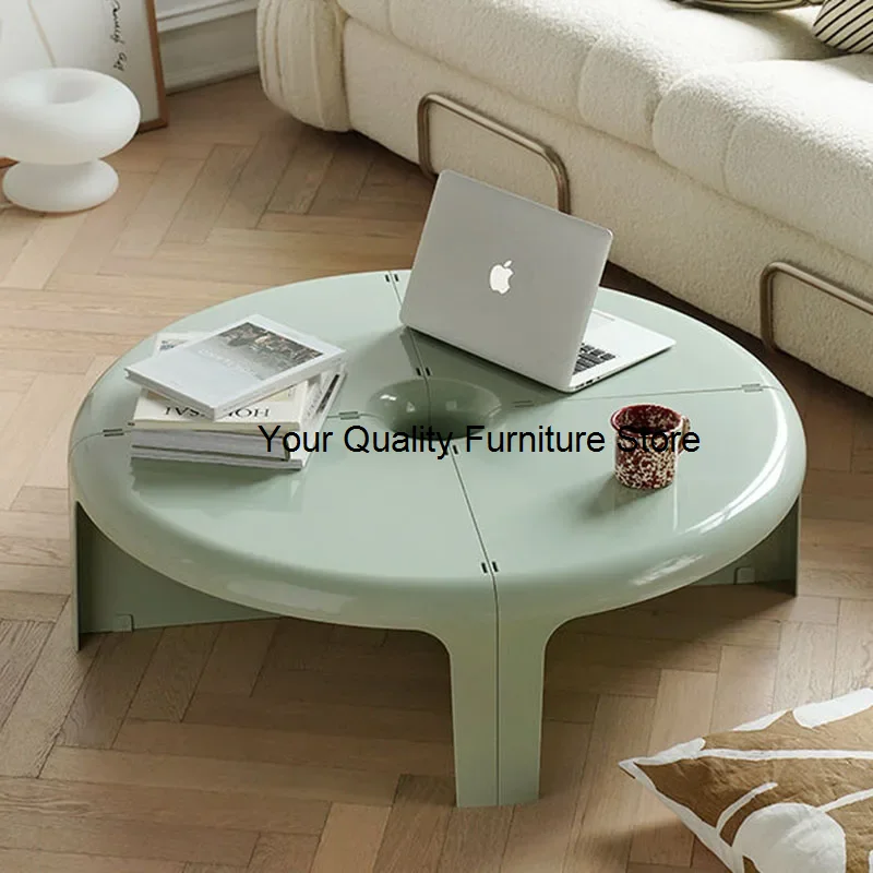 

Круглый скандинавский комбинированный пластиковый боковой столик журнальные столики креативные низкие обеденные столы мебель для хранения для спальни HY
