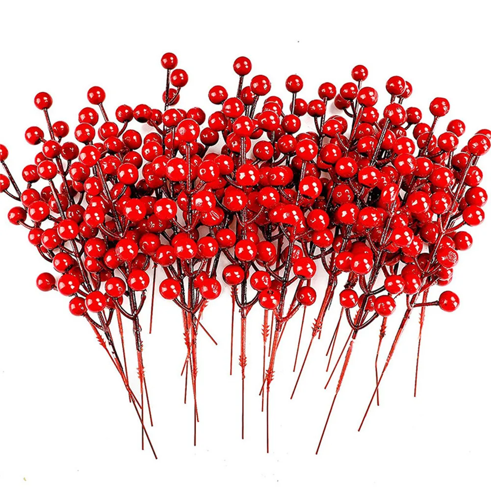 10pcs Fake Red Berries Stems Artificial Flowers Christmas Tree Pendant Ornaments Xmas Craft Wedding Party Home Decoration
10pcs Fake Red Berries Stems Artificial Flowers Christmas Tree Pendant Ornaments Xmas Craft Wedding Party Home Decoration