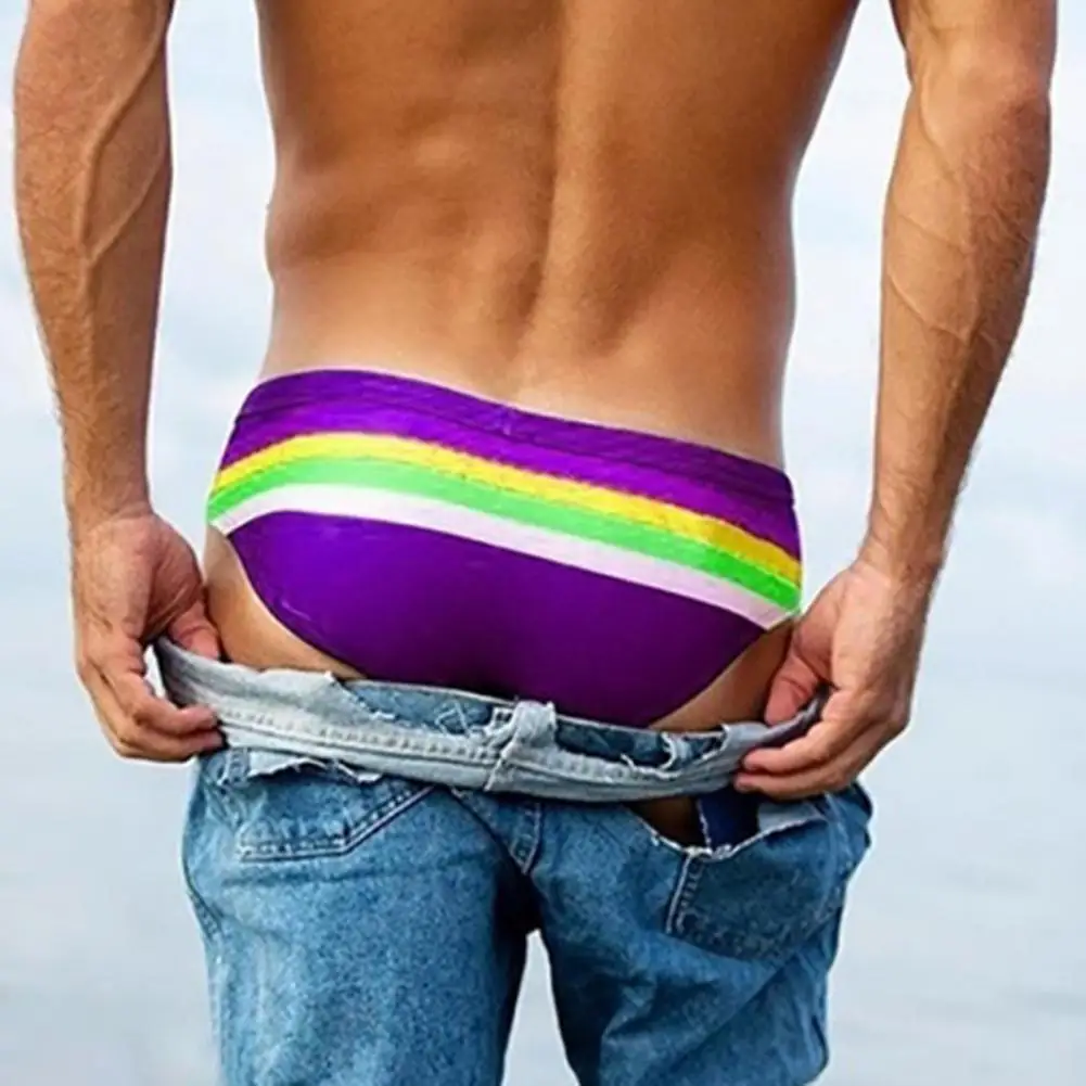 Trendy Swimming Briefs Slim Fit Wear-resistant Swimming Trunks Men Low Waist Triangular Swimwear
Trendy Swimming Briefs Slim Fit Wear-resistant Swimming Trunks Men Low Waist Triangular Swimwear