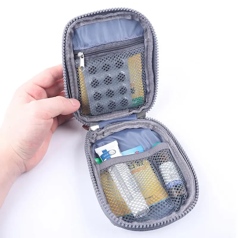 

Mini Portable Medicine Storage Bag Travel First Aid Kit Medicine Bags Organizer Camping Outdoor Emergency Survival Bag Pill Case