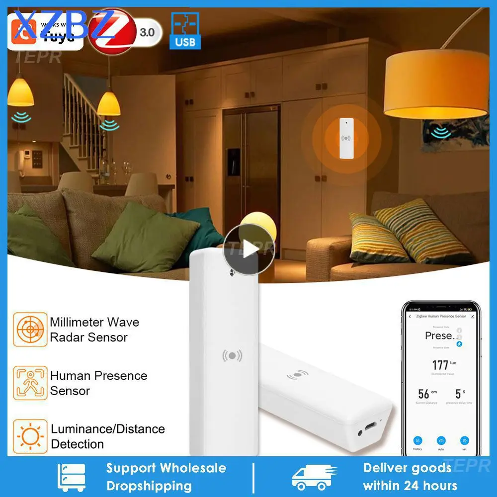 Датчик присутствия человека Tuya ZigBee3.0, 5,8 Г, датчик дыхательного обнаружения, 5,8 Г, миллиметровый волнистый + цифровой датчик движения человека
Датчик присутствия человека Tuya ZigBee3.0, 5,8 Г, датчик дыхательного обнаружения, 5,8 Г, миллиметровый волнистый + цифровой датчик движения человека