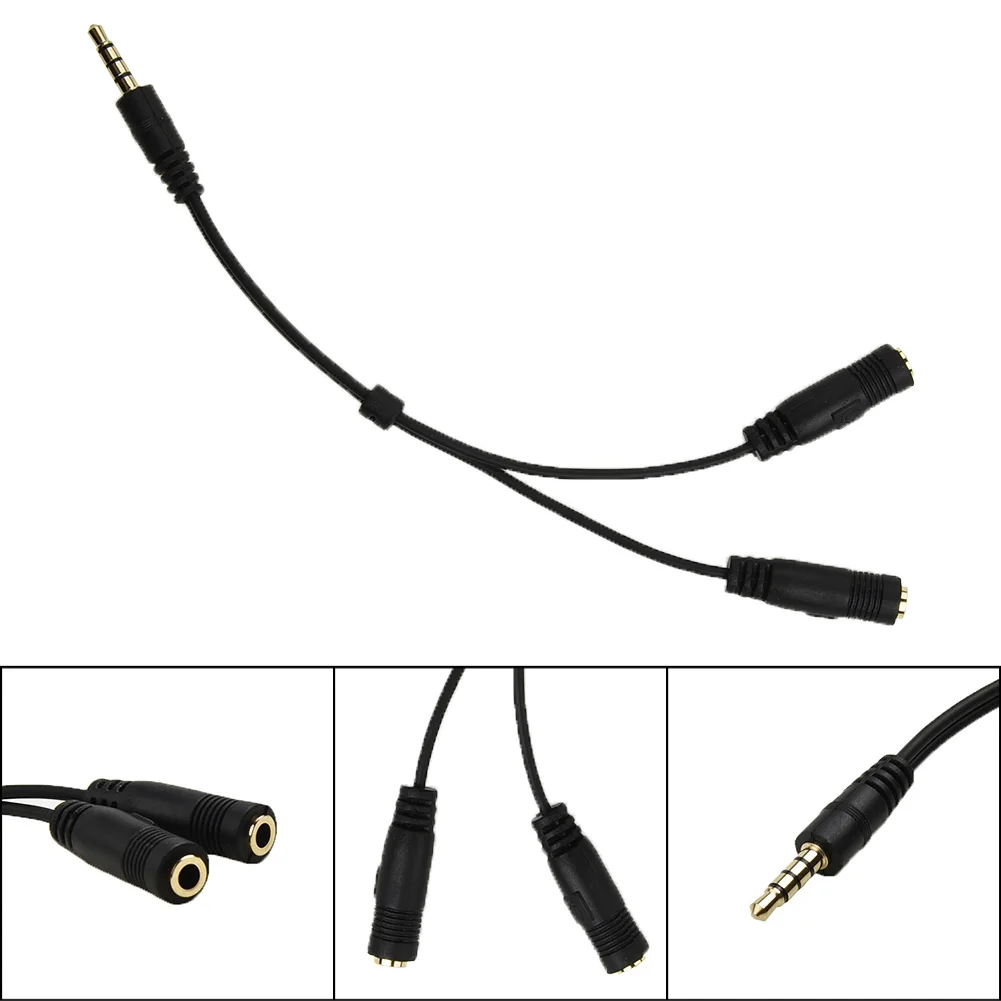 Black Stereo Audio Male To 2 Female Headset Microphone Combo Jack Splitter TRRS Y Splitter Cable Splitter Adapter
Black Stereo Audio Male To 2 Female Headset Microphone Combo Jack Splitter TRRS Y Splitter Cable Splitter Adapter