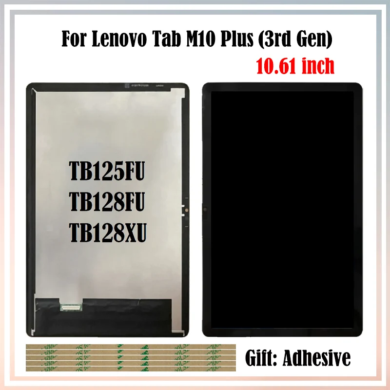 New For Lenovo Tab M10 Plus 3rd Gen TB125FU TB128FU TB128XU LCD Display + Touch Screen Digitizer Sensor Full Assembly+Adhesive
New For Lenovo Tab M10 Plus 3rd Gen TB125FU TB128FU TB128XU LCD Display + Touch Screen Digitizer Sensor Full Assembly+Adhesive