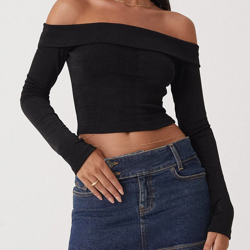 Women Short Shirt Long Sleeve Off Shoulder Solid Color Casual Party Street Spring Crop Tops Slash Neck T-Shirt Streetwear Y2k
Women Short Shirt Long Sleeve Off Shoulder Solid Color Casual Party Street Spring Crop Tops Slash Neck T-Shirt Streetwear Y2k