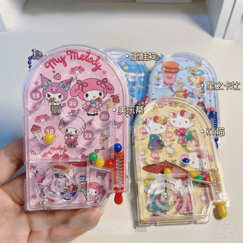 Детский пинбол Hello Kitty Kuromi My Melody, игровой автомат, пазл, ручная катапульта, маленькая игрушка, мультяшная розовая настольная игра
Детский пинбол Hello Kitty Kuromi My Melody, игровой автомат, пазл, ручная катапульта, маленькая игрушка, мультяшная розовая настольная игра