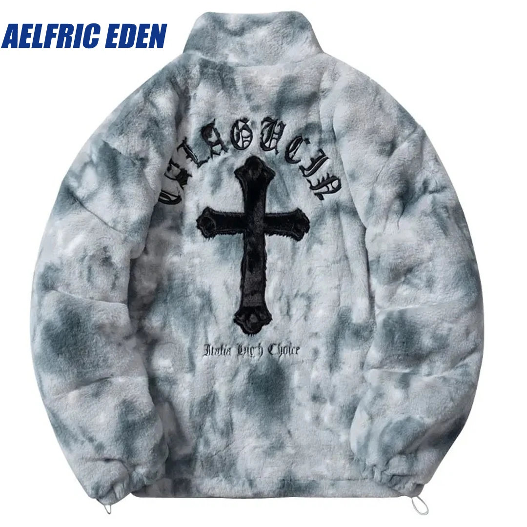 

Aelfric Eden Faux Fur Fleece Jacket Parkas Hiphop Streetwear Winter Fuzzy Fluffy Thicken Warm Padded Coat Harajuku Zipper Jacket