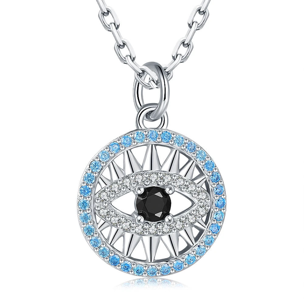 925 Sterling Silver Round Blue Evil Eye Pendant Necklaces Jewelry Birthday Christmas Gifts for Women Daughter Girls Best Friend
925 Sterling Silver Round Blue Evil Eye Pendant Necklaces Jewelry Birthday Christmas Gifts for Women Daughter Girls Best Friend