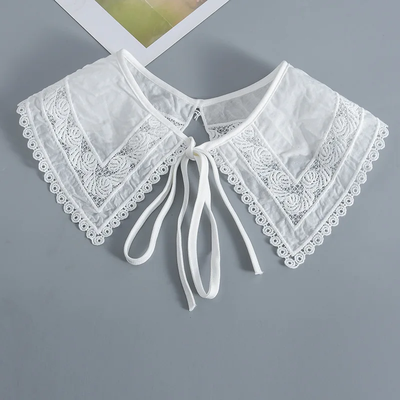 

Vintage White Fake Collars Shawl Ladies False Collar Female Summer Detachable Collar Shoulder Wrap Shawl Clothing Accessory