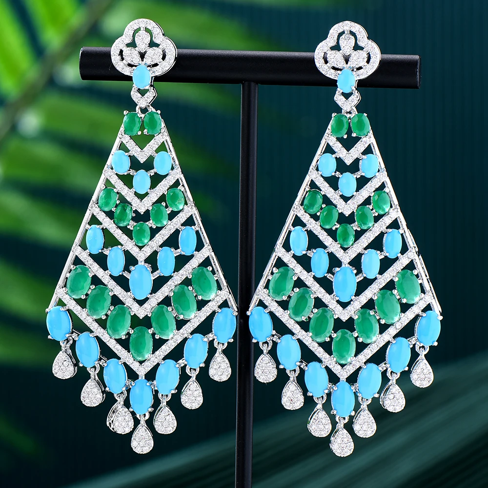 

Missvikki Original Luxury Turquoise Necklace Earrings Jewelry Sets For Women Bridal Wedding Russia Dubai Bridal Party Gift