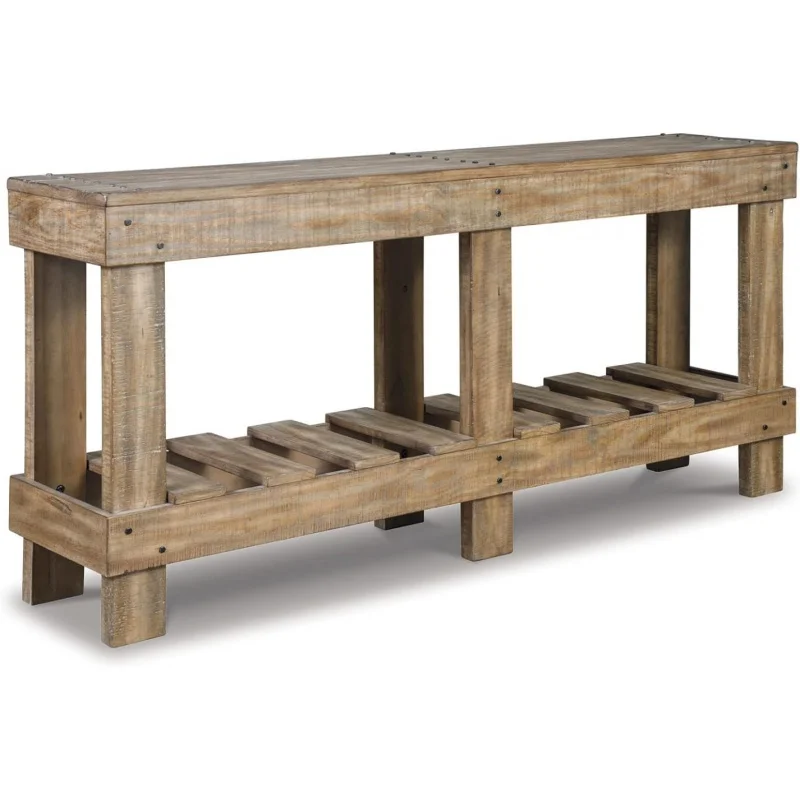 

Signature Design by Ashley Susandeer Rustic Farmhouse Console Sofa Table, Brown