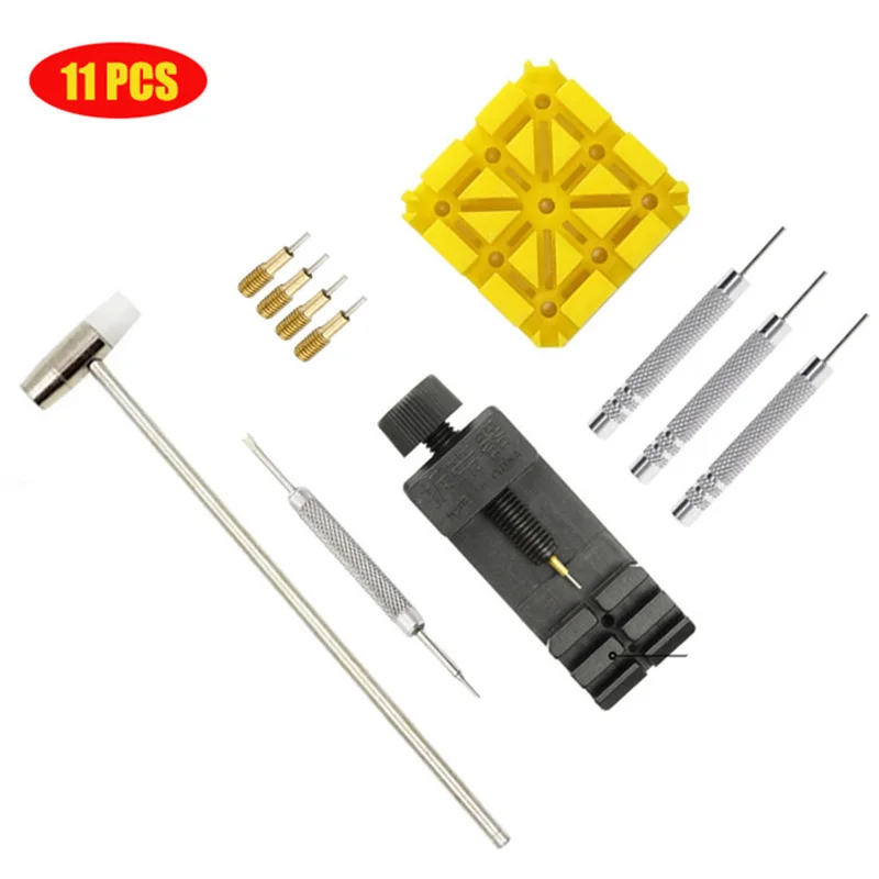 11 Pcs/Set Watch Band Adjustment Practical Link Strap Bracelet Chain Pins Remover Adjuster Repair Tool Kit For Men Women Watch
11 Pcs/Set Watch Band Adjustment Practical Link Strap Bracelet Chain Pins Remover Adjuster Repair Tool Kit For Men Women Watch