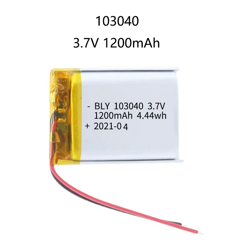 

Real capacity 103040 3.7V 1200mAh Polymer Lithium Rechargeable Battery for GPS navigator MP5 Bluetooth Headset PS4