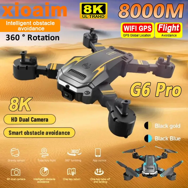 For Xiaomi G6 Pro Drone 8K Professional HD Aerial Photography Qual-Camera Omnidirectional Obstacle Avoidance Quadrotor Toy UAV
For Xiaomi G6 Pro Drone 8K Professional HD Aerial Photography Qual-Camera Omnidirectional Obstacle Avoidance Quadrotor Toy UAV