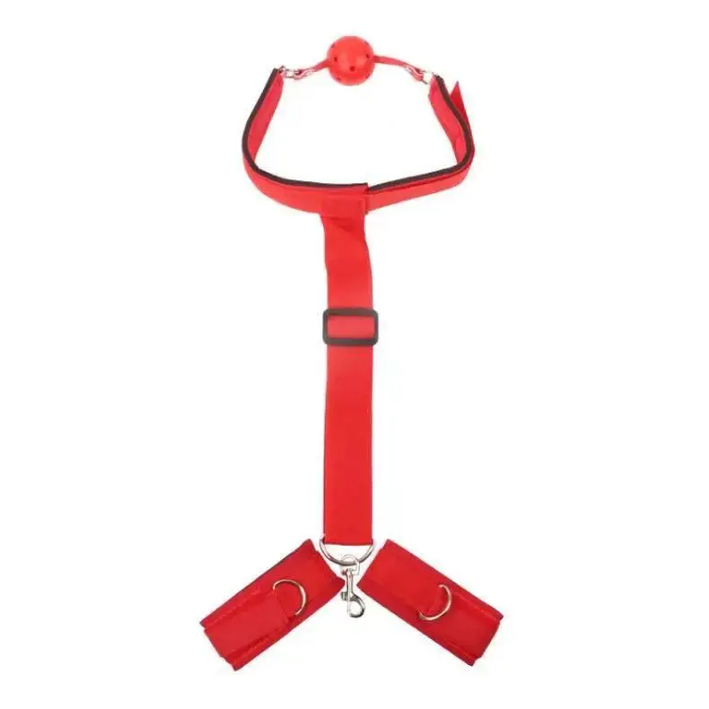 BDSM Sexy Bondage With Handcuffs Ankle Cuffs Adjustable Straps Breast Clip Oral Plug Adult Game Erotic Sex Toy for Women Couples BDSM Sexy Bondage With Handcuffs Ankle Cuffs Adjustable Straps Breast Clip Oral Plug Adult Game Erotic Sex Toy for Women Couples