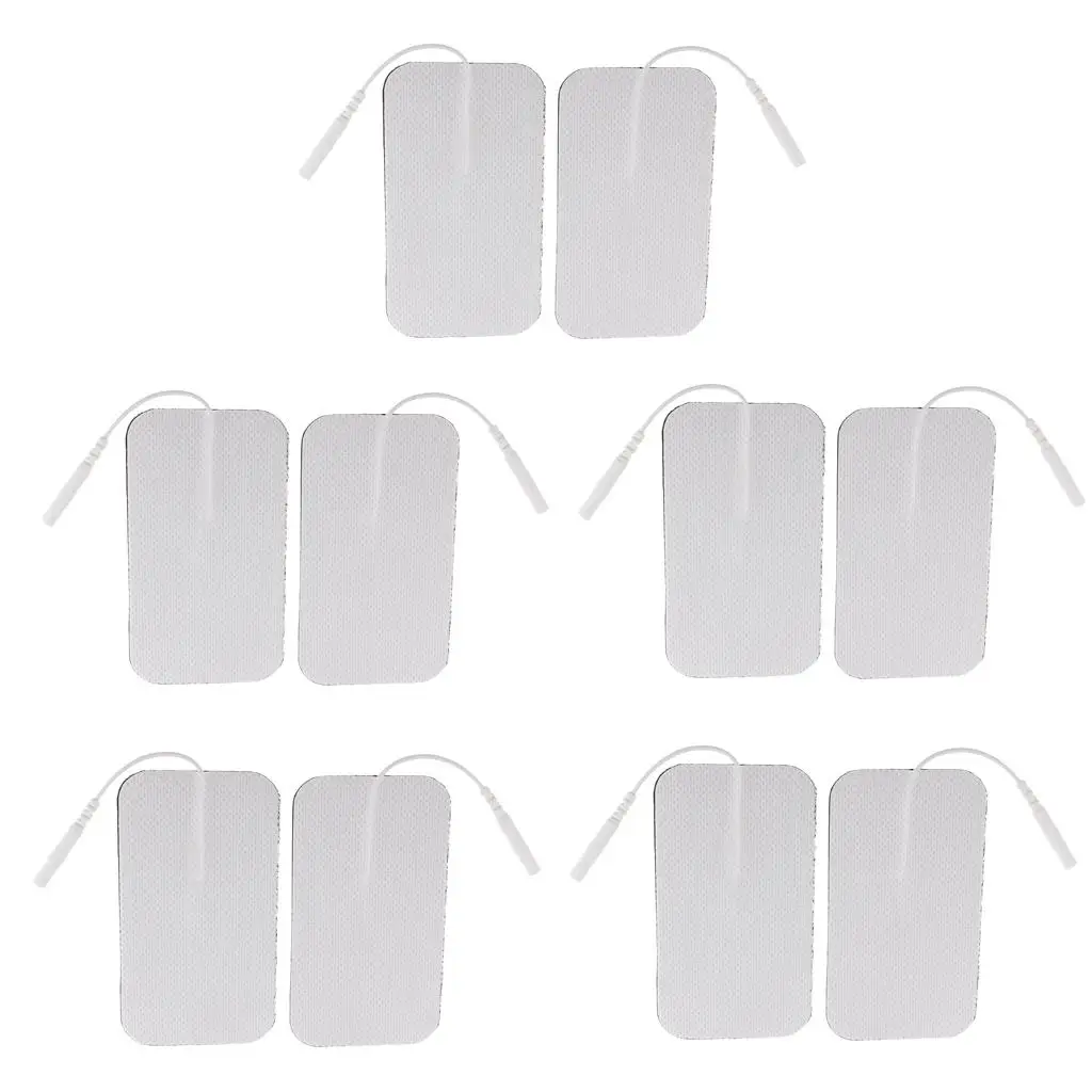 

10Pieces Reusable Electrode Pads for Acupuncture Therapy Tens Massagers Unit